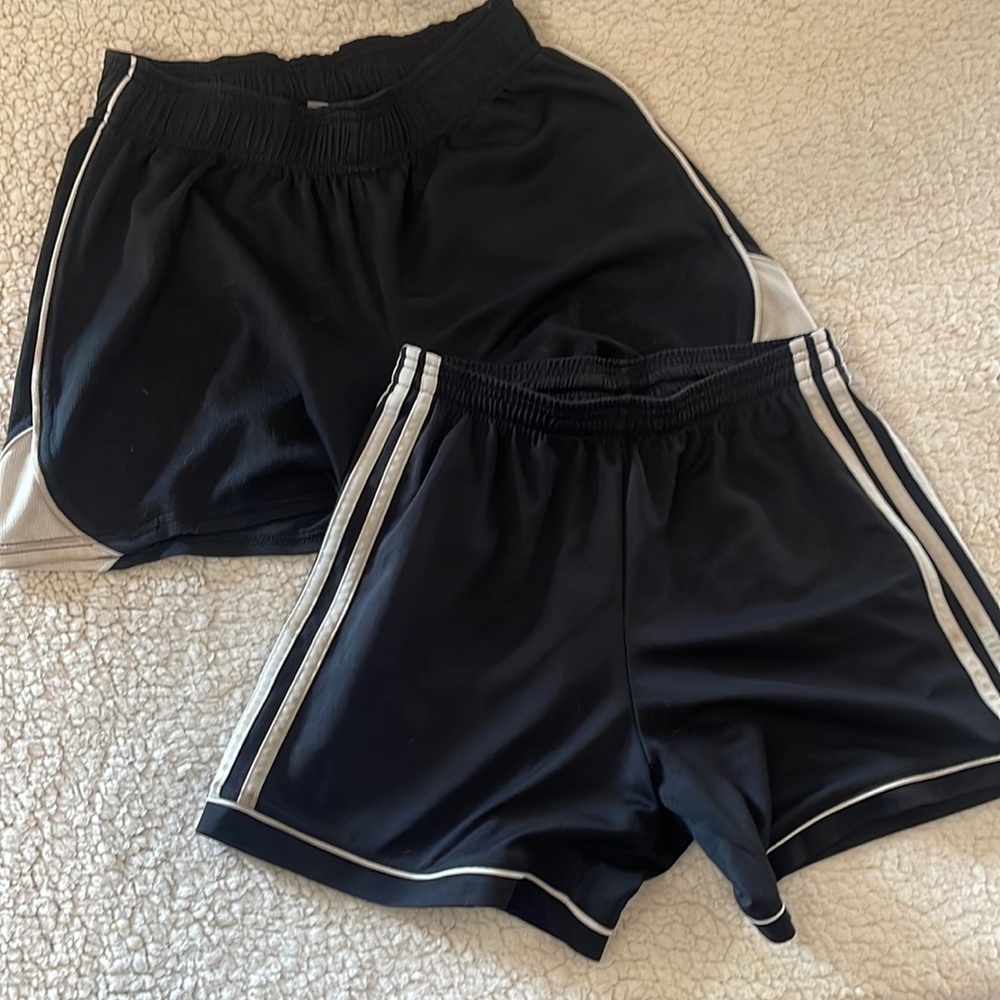 Adidas and Champion Black Athletic Shorts. Size Small